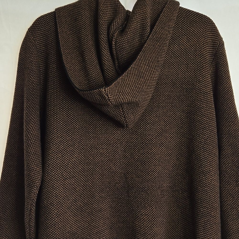 🖤5/$20🖤 Cozy Knit Hooded Cardigan in Brown and Black - Picture 8 of 11